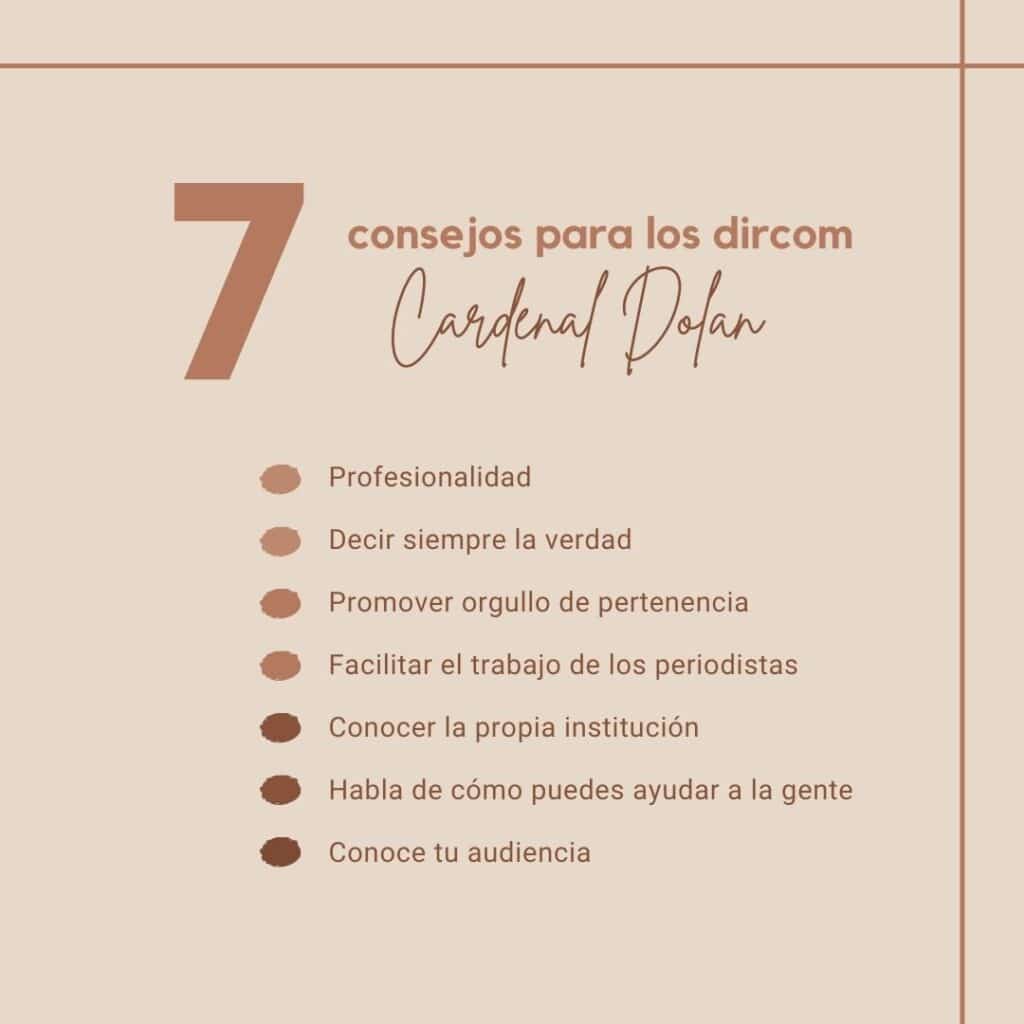 7 consejos para dircom del cardenal Dolan