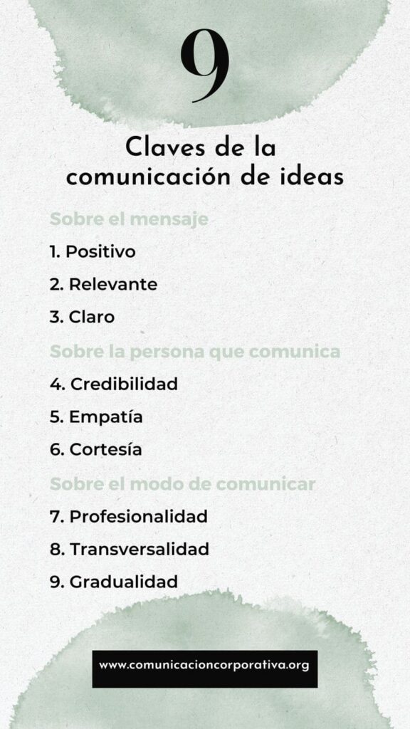 9 claves para la comunicación de ideas